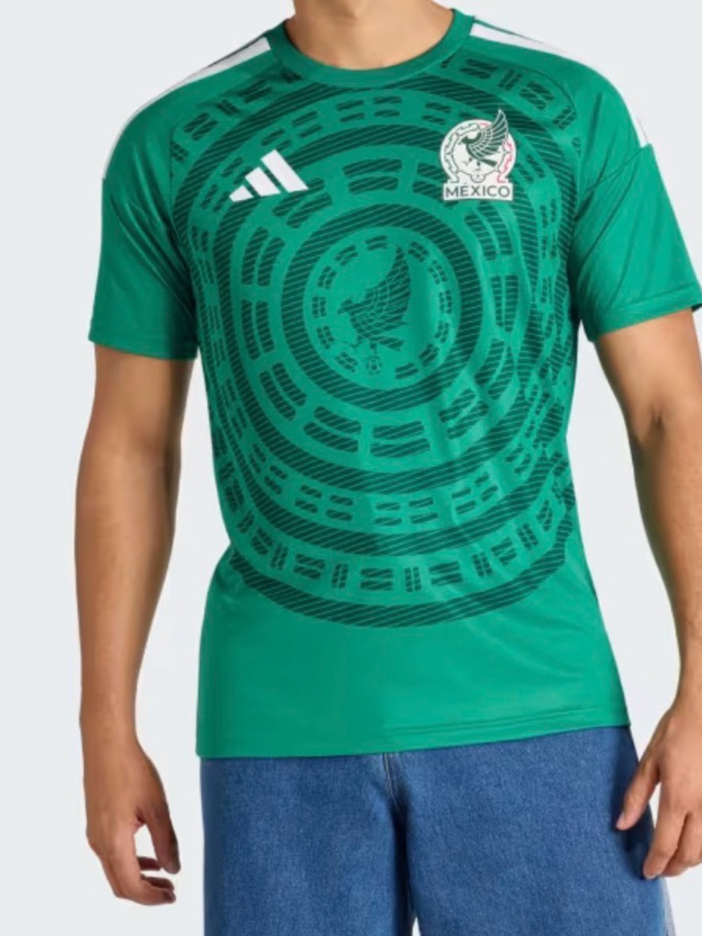 Adidas Mexico football team men’s fan jersey home green size XL, L new